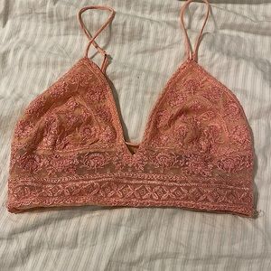 Light pink Floral tank bralette
